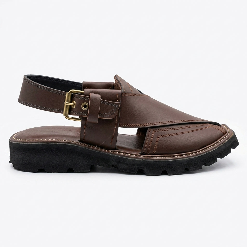 Men's Balochi Sandal in brown leather