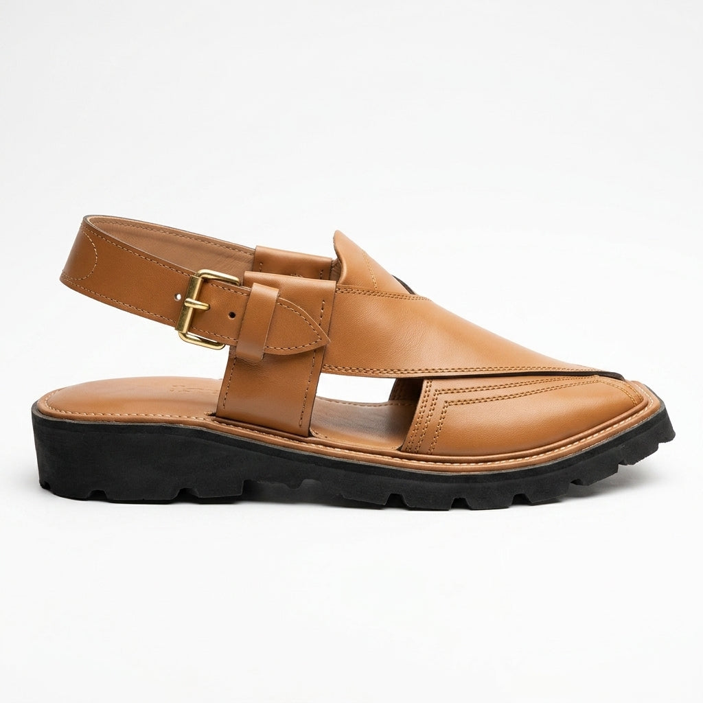 Men's Balochi Sandal in camel leather